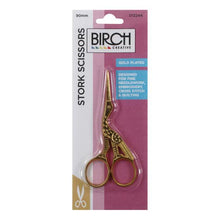 Load image into Gallery viewer, Birch Stork Scissors Gold Plated

