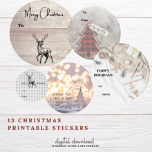 Load image into Gallery viewer, christmas printable stickers
