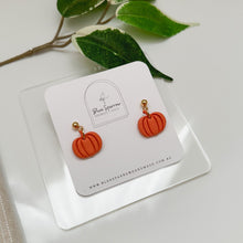 Load image into Gallery viewer, Pumpkin Dangle Studs
