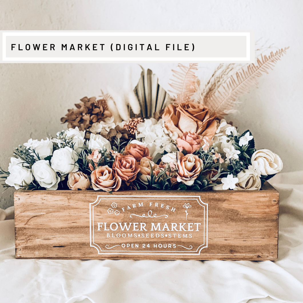 Farm Fresh Flower Market Svg cut file