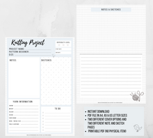 Load image into Gallery viewer, Knitting Project Planner - Printable
