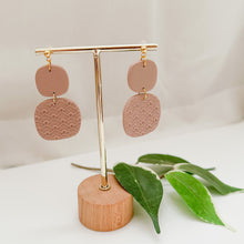 Load image into Gallery viewer, Square Textured Dangle Stud

