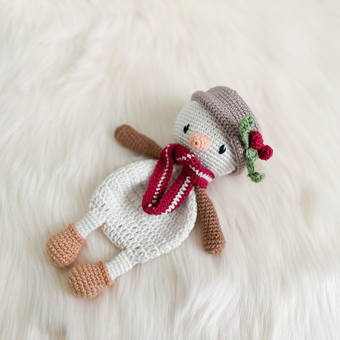 Snowman Baby Lovey Crochet Pattern