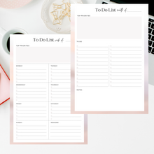 Load image into Gallery viewer, Printable To Do List Weekly &amp; Monthly
