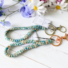 Load image into Gallery viewer, crochet keyring keychain wristlet
