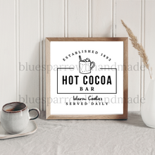 Load image into Gallery viewer, hot cocoa bar sign
