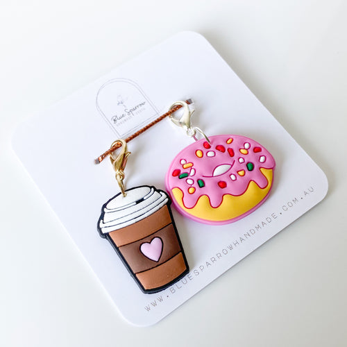 donut coffee cup stitch marker