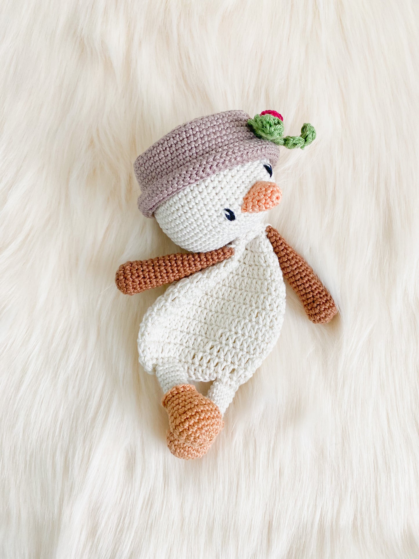 Snowman Baby Lovey Crochet Pattern