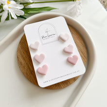 Load image into Gallery viewer, Heart Trio Stud Earrings #2
