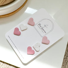 Load image into Gallery viewer, Heart Trio Stud Earrings #1
