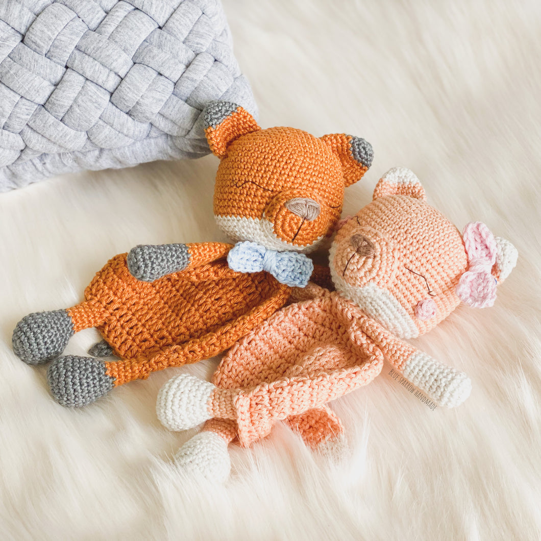 crochet lovey fox Amigurumi comforter pattern
