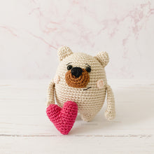 Load image into Gallery viewer, Valentines Bear &amp; Frog Crochet Pattern
