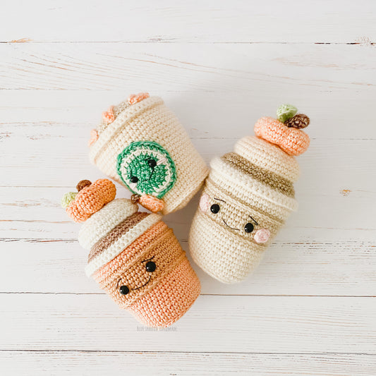 Pumpkin Spice Latte Crochet Amigurumi Pattern