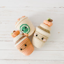 Load image into Gallery viewer, Pumpkin Spice Latte Crochet Amigurumi Pattern
