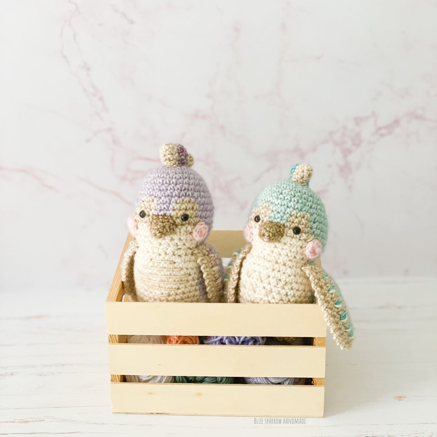 Blue Sparrow Bird Crochet Pattern